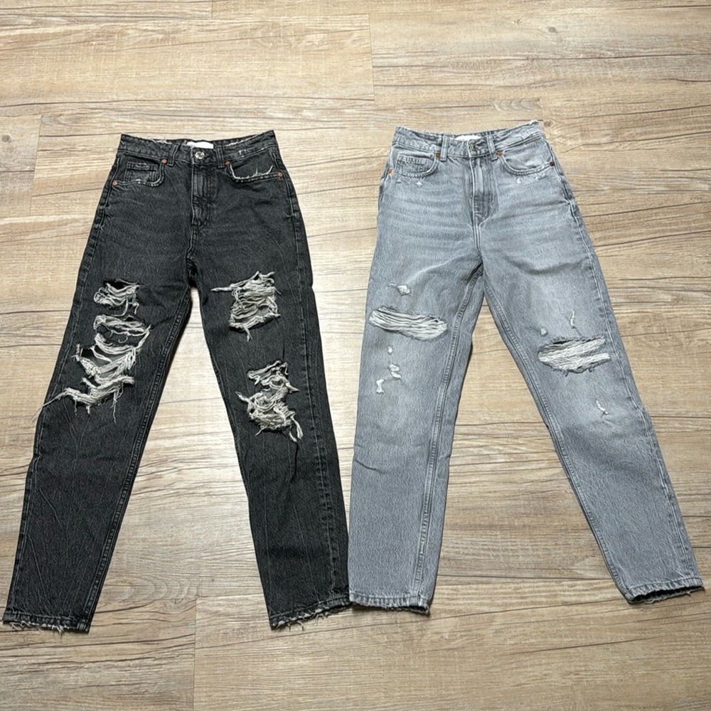 Zara High Rise Slim Jeans. Selling as a pack. 2 for 1 deal.